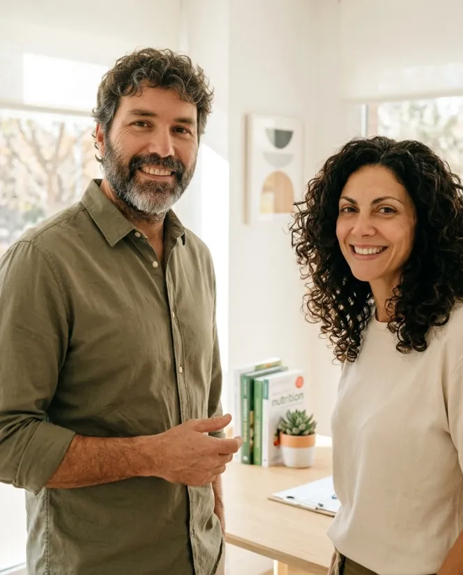 José Miguel y Erika, equipo de Nutroteca